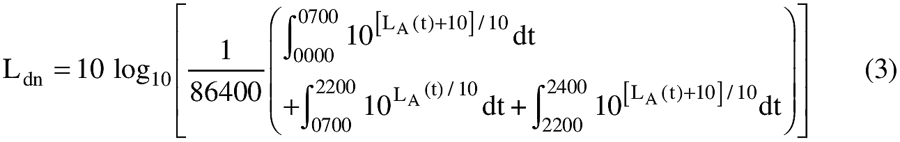 Equation for (b) Day-night average sound level (individual day) must be computed in accordance with the following formula