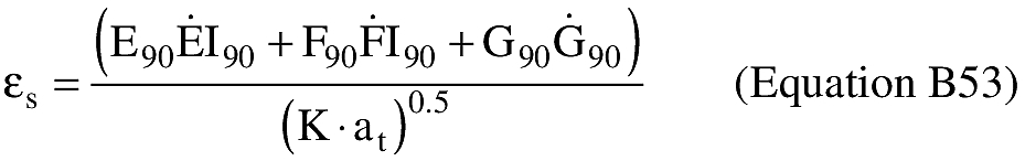 Graphic of (G) An applicant shall compute the eccentricity of the trajectory ellipse multiplied by the sine of the eccentric anomaly at epoch εs).
