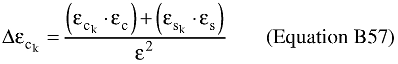 Equation for (K) An applicant shall compute the cosine of the difference between the eccentric anomaly at impact and the eccentric anomaly at epoch (Δεc k).
